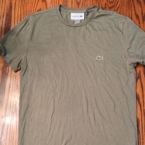 Lacoste Men's Khaki Short Sleeve Tee